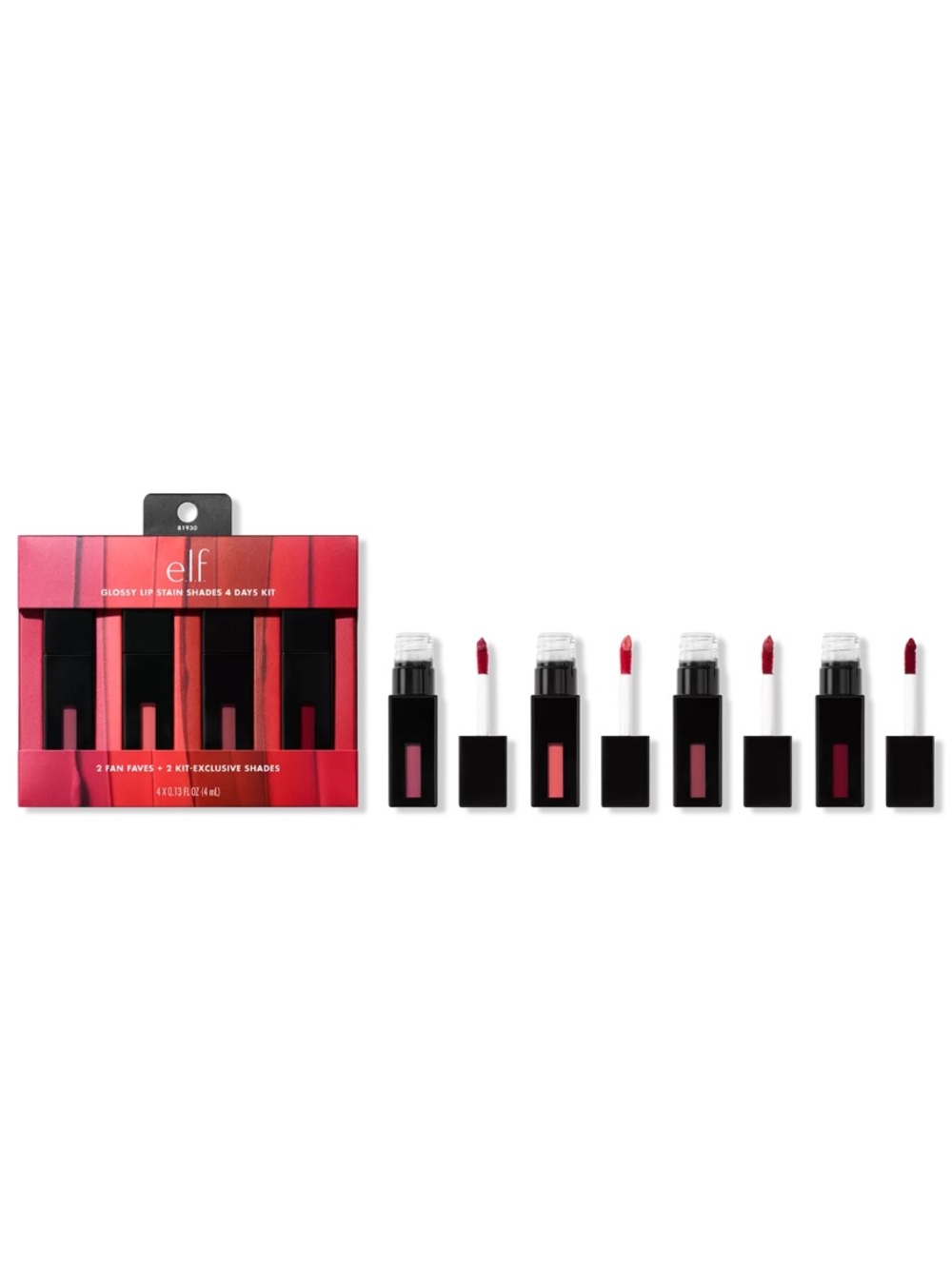 e.l.f. Cosmetics Glossy Lip Stain Shades 4 Days Kit BRAND NEW IN BOX
